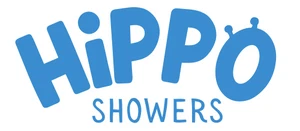 Hippo Showers Brand Text Logo